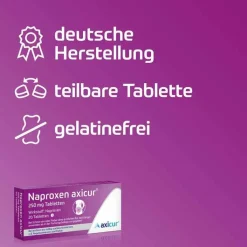 Naproxen axicur® 250 mg Tabletten, 20 St