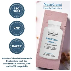 Nattokinase 20.000 + Vitamin C vegan Kapseln, 120 St