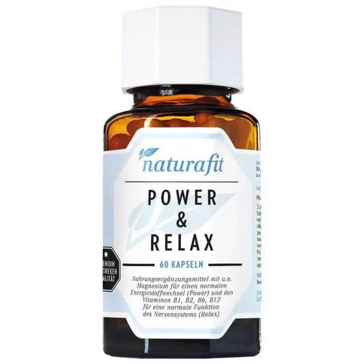 Naturafit Power & Relax Ashwagandha Rhodiola OPC Q10 BVitamin Magnesium Kps., 60 St