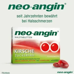 neo-angin Halstabletten Kirsche zuckerfrei, 12 St