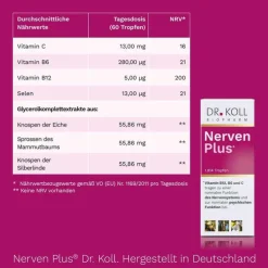 Nerven Plus Dr. Koll Gemmo Komplex Vitamin B12 B6, 50 ml