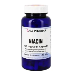 Hecht Pharma Niacin 100 mg GPH Kapseln, 120 St> Vitamin B3 (Niacin)