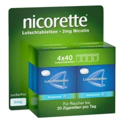 Nicorette freshmint 2 mg Lutschtabletten gepresst, 160 St> Nikotin Lutschtabletten