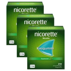 Nicorette Kaugummi freshmint, 2 mg Nikotin, 3x210 St> Nikotinkaugummi