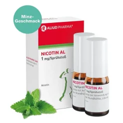 Aliud Pharma NICOTIN AL 1mg/Sprühstoß Spray, 2 St> Nikotinspray Und Inhaler
