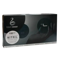 Nitril Handschuhe puderfrei Größe L schwarz, 100 St> Einmalhandschuhe