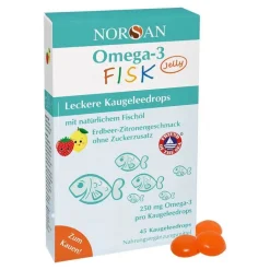 Norsan Omega-3 Fisk Jelly für Kinder Dragees, 45 St