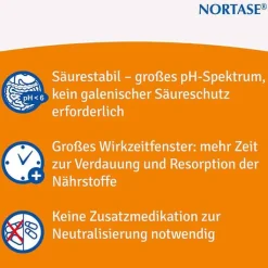NORTASE Kapseln vegetarische Verdauungsenzyme, 50 St
