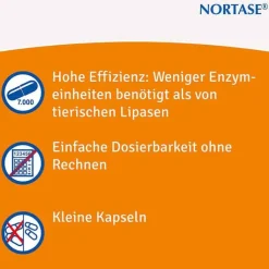 NORTASE Kapseln vegetarische Verdauungsenzyme, 50 St