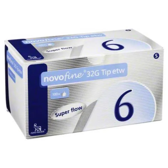 Novo Nordisk Novofine 6 mm 32 G Tip etw Kanüle, 100 St> Zubehör