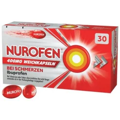 Nurofen ® 400 mg Weichkapseln, 30 St> Zahnschmerztabletten|Regelschmerzen Tabletten