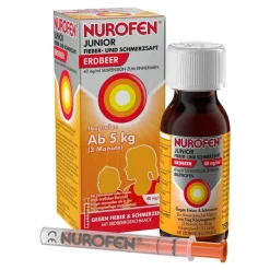 Nurofen ® Junior Fieber- und Schmerzsaft Erdbeer 40 mg/ml, 150 ml>Kinder Fiebermittel Kinder|Mittel Gegen Fieber