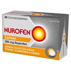 Nurofen ® Lemon 200 mg Ibuprofen Schmelztabletten, 48 St> Zahnschmerztabletten|Regelschmerzen Tabletten
