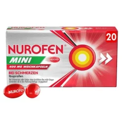 Nurofen Mini 400 mg Weichkapseln, 20 St> Zahnschmerztabletten|Regelschmerzen Tabletten