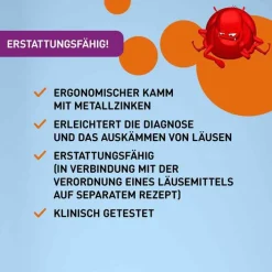 Nyda ® Läuse- und Nissenkamm aus Metall, 1 St><noscript><img width=