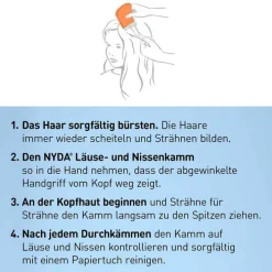 Nyda ® Läuse- und Nissenkamm aus Metall, 1 St><noscript><img width=