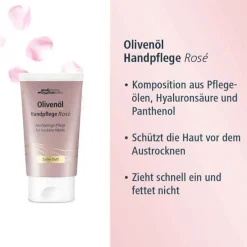Medipharma Cosmetics Olivenöl Handpflegecreme Rose, 50 ml><noscript><img width=