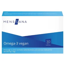 Menssana Omega-3 Vegan Kaudragees , 30 St> Omega 3 Kapseln|Algenöl