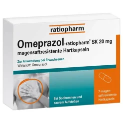Omeprazol ratiopharm SK 20 mg magensaftresistent Hartkapseln, 7 St
