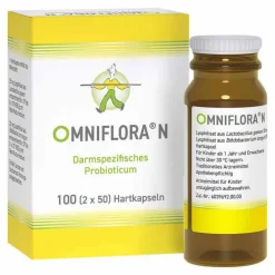 Omniflora N Probiotika Kapseln für die Darmflora, 100 St>Kinder Mittel Gegen Durchfall & Erbrechen|Für Unterwegs