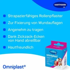 Omniplast ® Selbstklebendes Textilband 2,5 cm x 5 m, 1 St> Rollenpflaster|Fixierpflaster