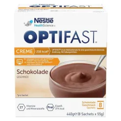 Optifast Creme Schokolade Pulver, 8X55 g> Eiweißdrink|Diätpulver