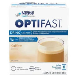 Optifast home Drink Kaffee Pulver, 8X55 g> Eiweißdrink|Diätpulver