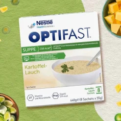 Optifast home Suppe Kartoffel-Lauch Pulver, 8X55 g><noscript><img width=