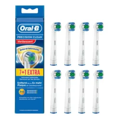 Oral B Aufsteckbürsten Prec.Clean Bakteriensch.7 + 1, 8 St> Zahnbürsten|Geräte & Zubehör