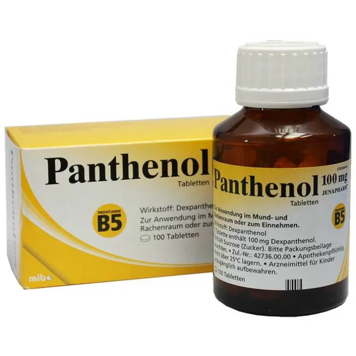 Jenapharm Panthenol 100 mg Tabletten, 100 St> Prophylaxe|Halsschmerztabletten