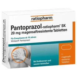 Pantoprazol-ratiopharm® SK 20 mg magensaftresistente Tabletten, 7 St