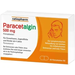 Paracetalgin 500 mg Filmtabletten, 20 St> Zahnschmerztabletten|Paracetamol