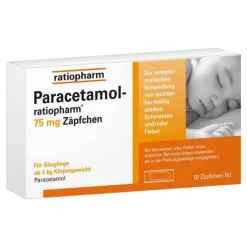 Paracetamol-ratiopharm® 75 mg Zäpfchen, 10 St
