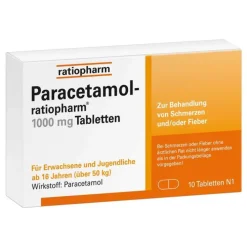 Ratiopharm Paracetamol-® 1000 mg Tabletten, 10 St> Paracetamol|Kopfschmerztabletten