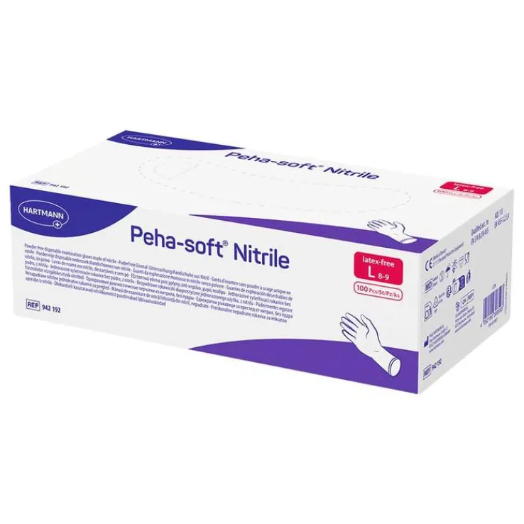 Peha Soft nitrile Untersuchungshandschuhe puderfrei unsteril L, 100 St