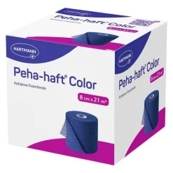 Peha-Haft Color Fixierbinde latexfrei 8 cmx21 m blau, 1 St