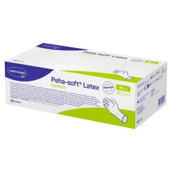 Peha-Soft Latex Comfort Untersuchungshandschuhe unsteril pf M, 100 St> Latexhandschuhe