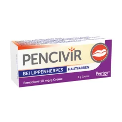 Pencivir bei Lippenherpes Creme hautfarben 1%, 2 g