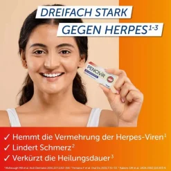 Pencivir bei Lippenherpes Creme, 2 g