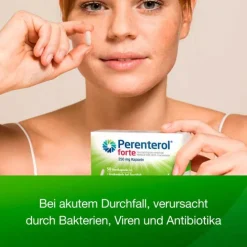 Perenterol ® forte 250 mg bei akutem Durchfall & zur Vorbeugung, 50 St><noscript><img width=