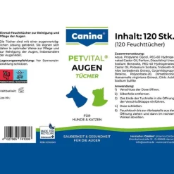 Petvital Feuchttücher für Augen, 120 St