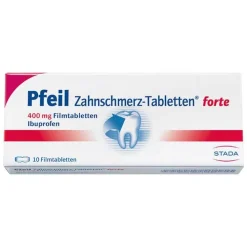 Pfeil Zahnschmerz Filmtabletten, 10 St> Zahnschmerztabletten