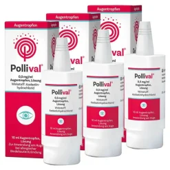 Pollival ® Augentropfen mit Azelastin, 3x10 ml> Augentropfen Allergie