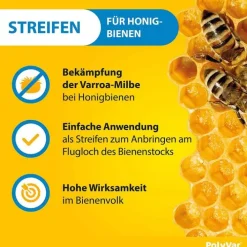 Polyvar YELLOW gegen Milben für den Bienenstock, 10 St><noscript><img width=