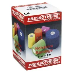 Pressotherm Kohäsive Bandage 8cmx4m gelb, 1 St> Spezialbandagen|Haft- & Fixierbinden