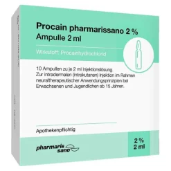 Procain pharmarissano 2% Injektionslösung Ampullen 2 ml, 10X2 ml