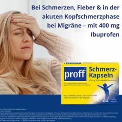 Proff Schmerzkapseln 400 mg, 20 St> Zahnschmerztabletten|Regelschmerzen Tabletten