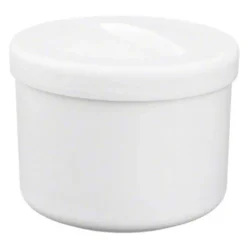 Prothesenbehälter weiß mit Deckel und Einsatz, 1 St> Für Zahnprothesen