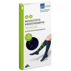 Provital Reisekniestrümpfe Größe 35 - 38 marine Baumwolle, 2 St> Stütz- Und Reisestrümpfe