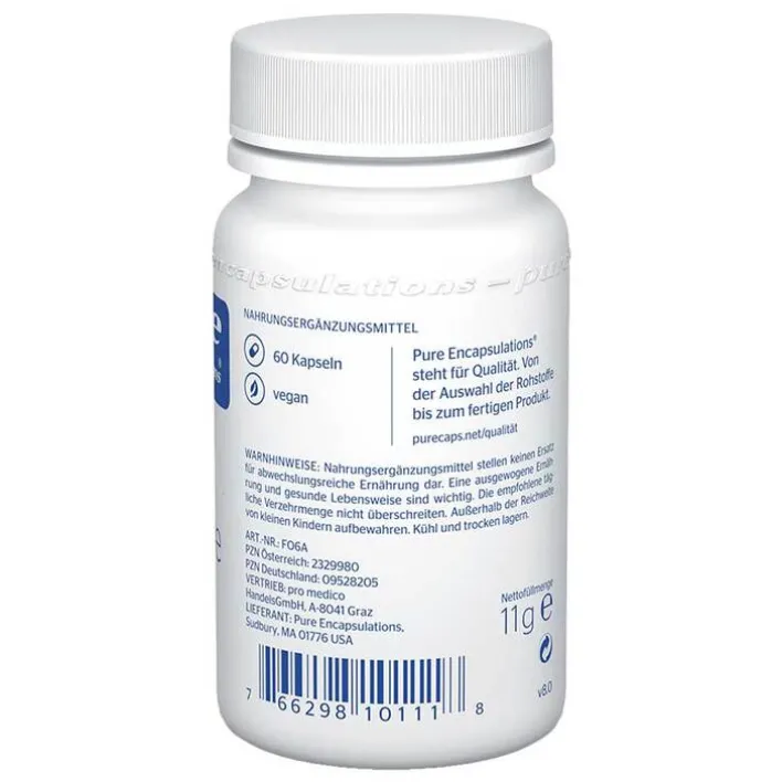 Pure Encapsulations Folsäure Kapseln, 60 St> Vitamin B9 (Folsäure)|Homocysteinspiegel